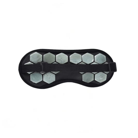 GlowRest - Thermo - Augenmaske mit Germanium & Jade - beruhigt, regeneriert & revitalisiert Augenpartien - für erholsame Nächte, Linderung bei Augendruck - épure paris