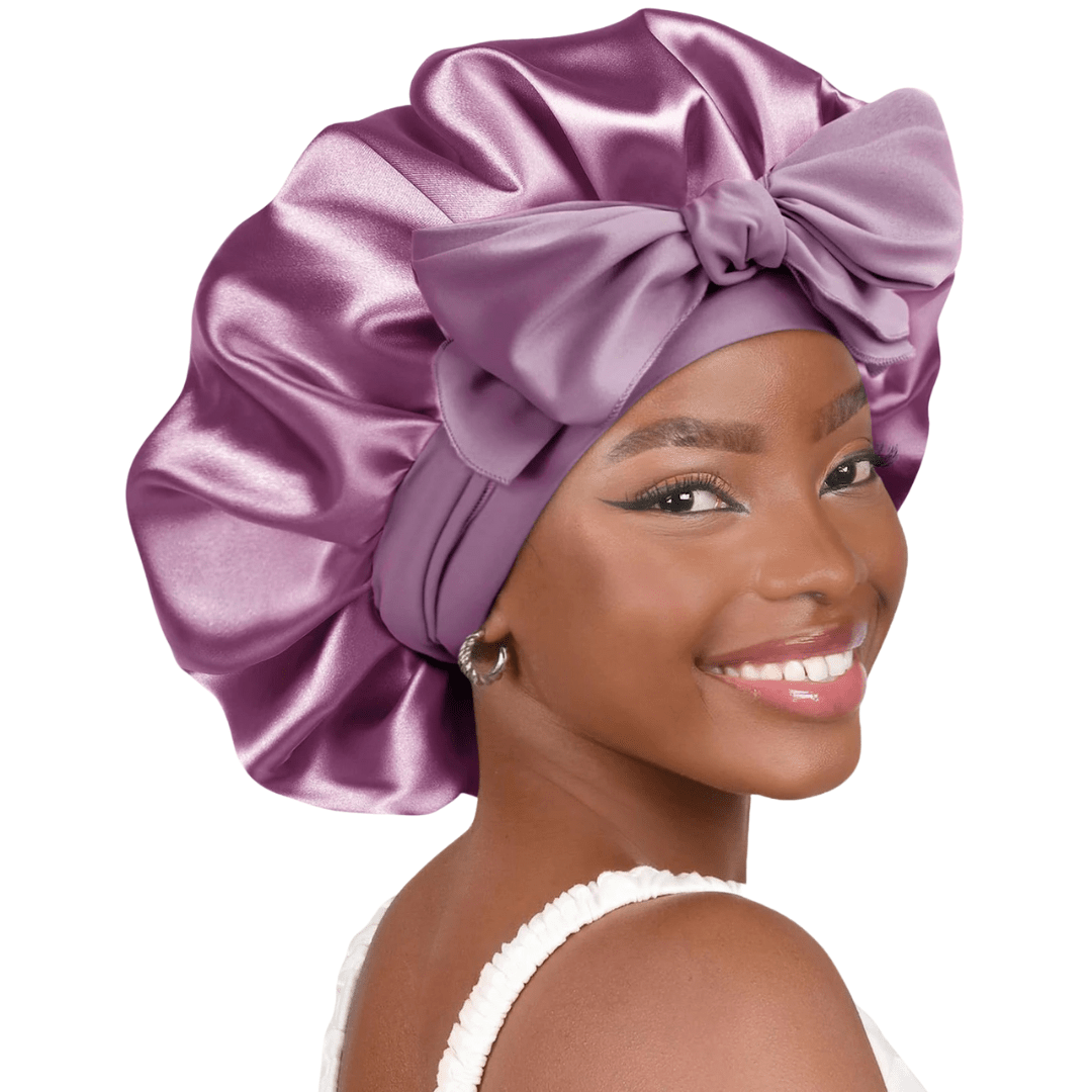 HairDream - Premium Haarhaube - Satin Nachtmütze zum Schlafen, schützt Haare, reduziert Frizz & verhindert Haarbruch - verstellbar & atmungsaktiv - für lockiges & glattes Haar - épure paris