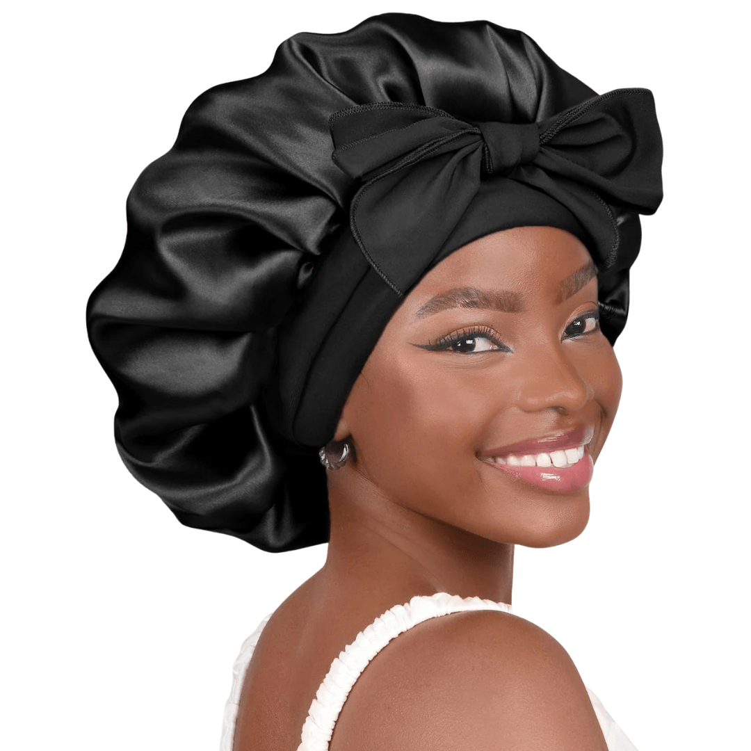HairDream - Premium Haarhaube - Satin Nachtmütze zum Schlafen, schützt Haare, reduziert Frizz & verhindert Haarbruch - verstellbar & atmungsaktiv - für lockiges & glattes Haar - épure paris