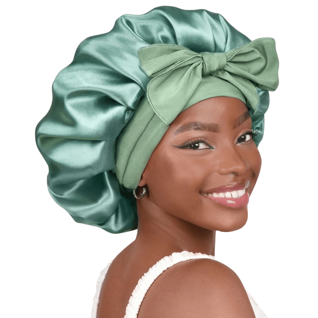HairDream - Premium Haarhaube - Satin Nachtmütze zum Schlafen, schützt Haare, reduziert Frizz & verhindert Haarbruch - verstellbar & atmungsaktiv - für lockiges & glattes Haar - épure paris