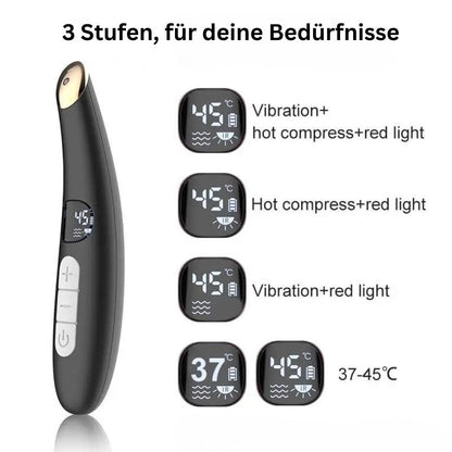 LiftSkin Pro - Vibrations - Massagegerät mit Rotlicht & Wärmefunktion - bekämpft Augenringe, Fältchen & Tränensäcke – Anti - Aging & Lifting - Effekt - für Gesicht und Hals - épure paris