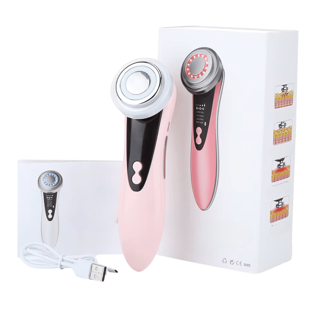LumiGlow - EMS & Lichttherapie Massagegerät - Strafft Haut, reduziert Falten, stimuliert Zellen & unterstützt Anti - Aging Pflege - épure paris