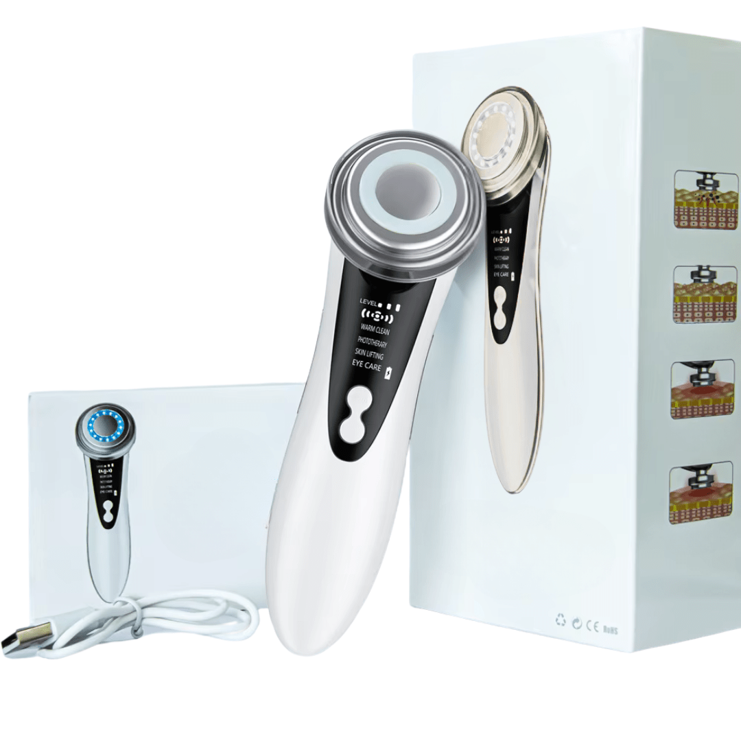 LumiGlow - EMS & Lichttherapie Massagegerät - Strafft Haut, reduziert Falten, stimuliert Zellen & unterstützt Anti - Aging Pflege - épure paris