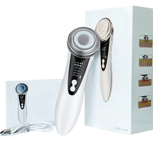 LumiGlow - EMS & Lichttherapie Massagegerät - Strafft Haut, reduziert Falten, stimuliert Zellen & unterstützt Anti - Aging Pflege - épure paris