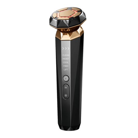 LuxSkin Gold Pro – 5 - in - 1 Premium Beautygerät mit 18K Gold, EMS & RF - Technologie – Für straffe Gesichtskonturen, glatte Haut & sichtbare Anti - Aging Ergebnisse - épure paris