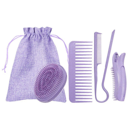 NatureStyle Pro - 5 - teiliges Styling - Set - Glätteisen, Lockenstab, Kamm & Root Clip für flexibles Hairstyling ohne Schäden - épure paris