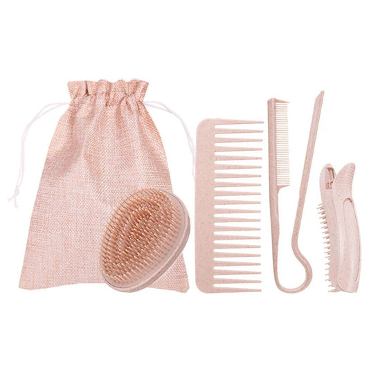 NatureStyle Pro - 5 - teiliges Styling - Set - Glätteisen, Lockenstab, Kamm & Root Clip für flexibles Hairstyling ohne Schäden - épure paris