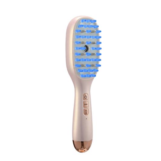NovaHair Pro - EMS - Kopfhautbürste mit Lichttherapie & Öl - Applikator – regt Haarwuchs an, reduziert Haarausfall & fördert gesunde, kräftige Kopfhautpflege - épure paris