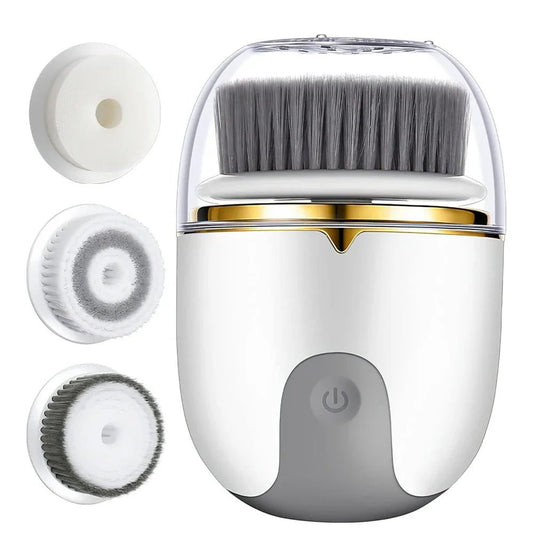 PureGlow Brush - 3 - in - 1 rotierende Gesichtsbürste - für strahlende, reine Haut, reduziert Mitesser, befreit Poren & sorgt für ebenmäßigen Teint - Tiefenreinigung - épure paris