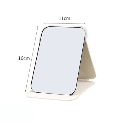 PureMirror - faltbarer Make - up - Spiegel mit Standfuß - klares Spiegelbild, platzsparend & verstaubar - ideal für Reisen und unterwegs - tägliche Beauty - Routine - épure paris