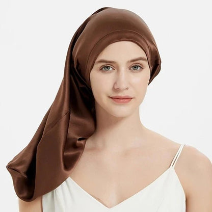 SilkDream - Schlafhaube aus 100 % Maulbeerseide - schützt langes & empfindliches Haar – gegen Frizz & Haarbruch - verstellbar, atmungsaktiv & sanft zur Kopfhaut - épure paris