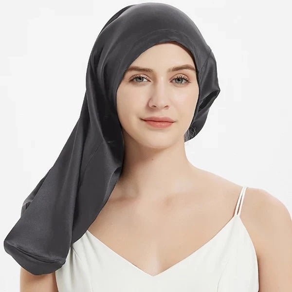 SilkDream - Schlafhaube aus 100 % Maulbeerseide - schützt langes & empfindliches Haar – gegen Frizz & Haarbruch - verstellbar, atmungsaktiv & sanft zur Kopfhaut - épure paris