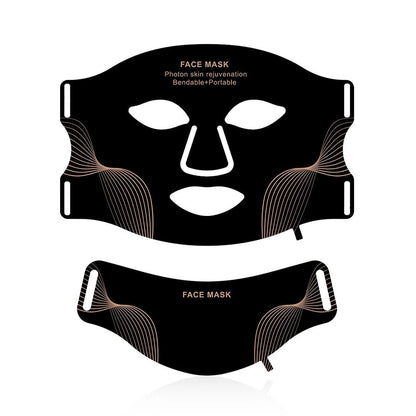 Skin Aura - 7 - in - 1 Lichttherapie Gesichtsmaske - LED - gegen Unreinheiten und schlaffe Haut, Anti - Aging, feine Linien & fahle Haut - Akne - Behandlung, Hautstraffung & Porenverfeinerung - épure paris
